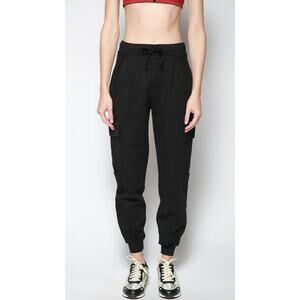 Port De Bras Pants XS Casual Cargo Joggers in Black Knit Yoga Pilates Gym Casual